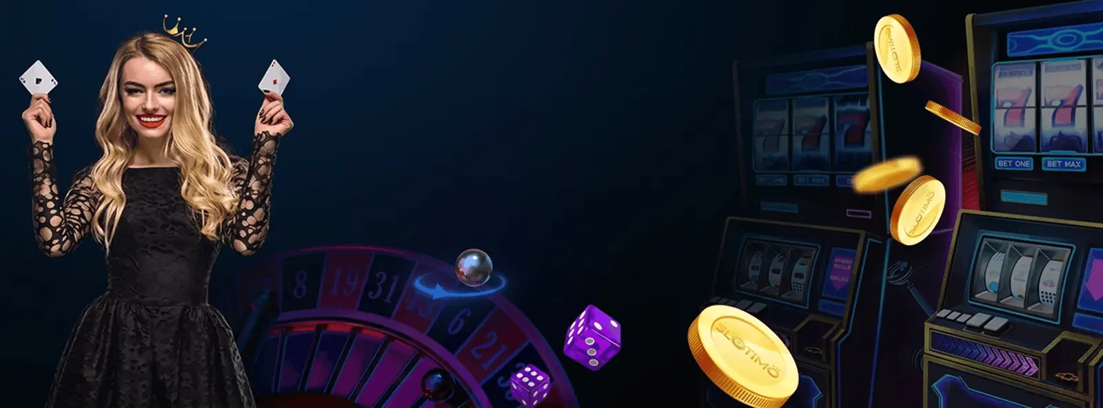 Slotimo — Paquete de Bienvenida Casino 4 en 1 hasta €1.000 + 150 Giros Gratis